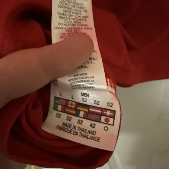 Men's Spyder Linear web Dry W.E.B.T Neck Tee Sz L Quarter zip Black Red‎ White - Picture 9 of 12